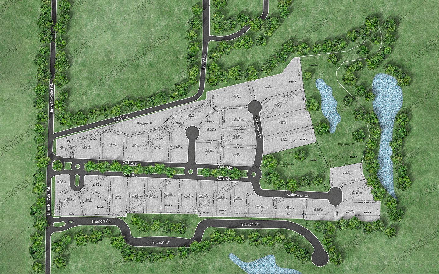 Site plan, subdivision plan, rendering design